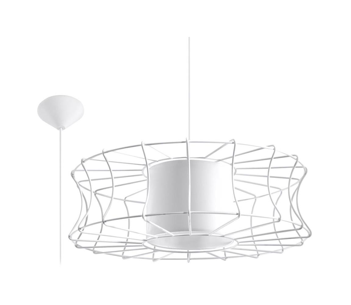 Lustră pe cablu SALERNO 1xE27/60W/230V alb