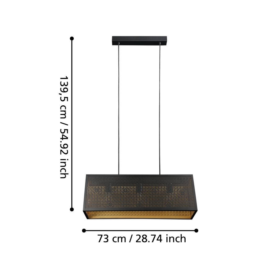 Lustră pe cablu 3xE27/40W/230V Eglo