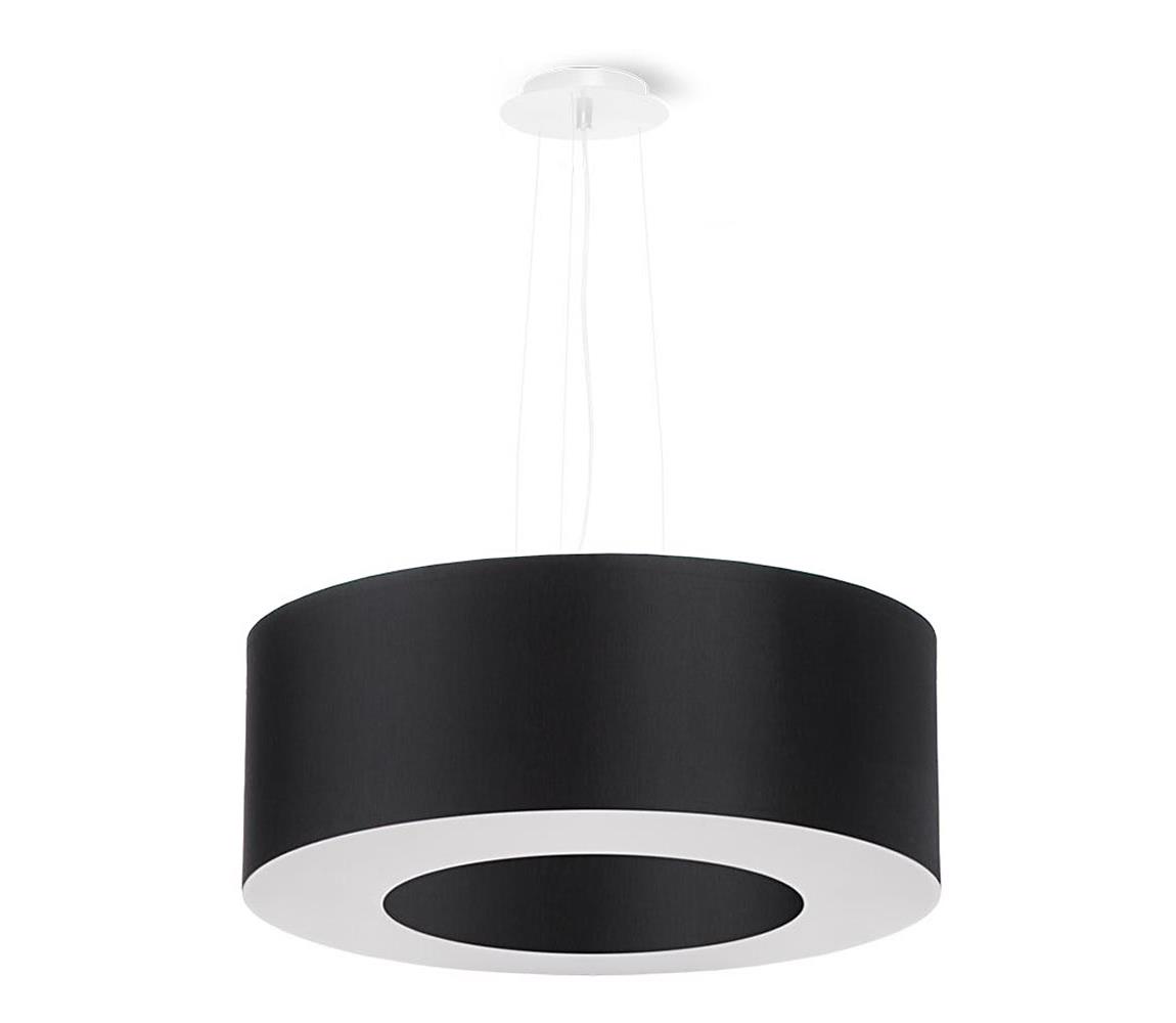 Lustră pe cablu SATURNO 5xE27/60W/230V d. 50 cm neagră SL.078