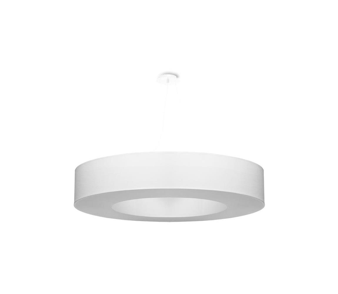 Lustră pe cablu SATURNO 8xE27/60W/230V d. 90 cm albă SL.0795