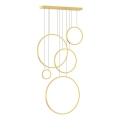 Lustră pe cablu SATURNO LED/100W/230V auriu