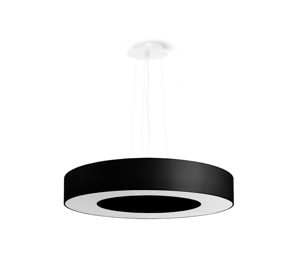 Lustră pe cablu SATURNO SLIM 5xE27/60W/230V d. 50 cm neagră  SL.0750