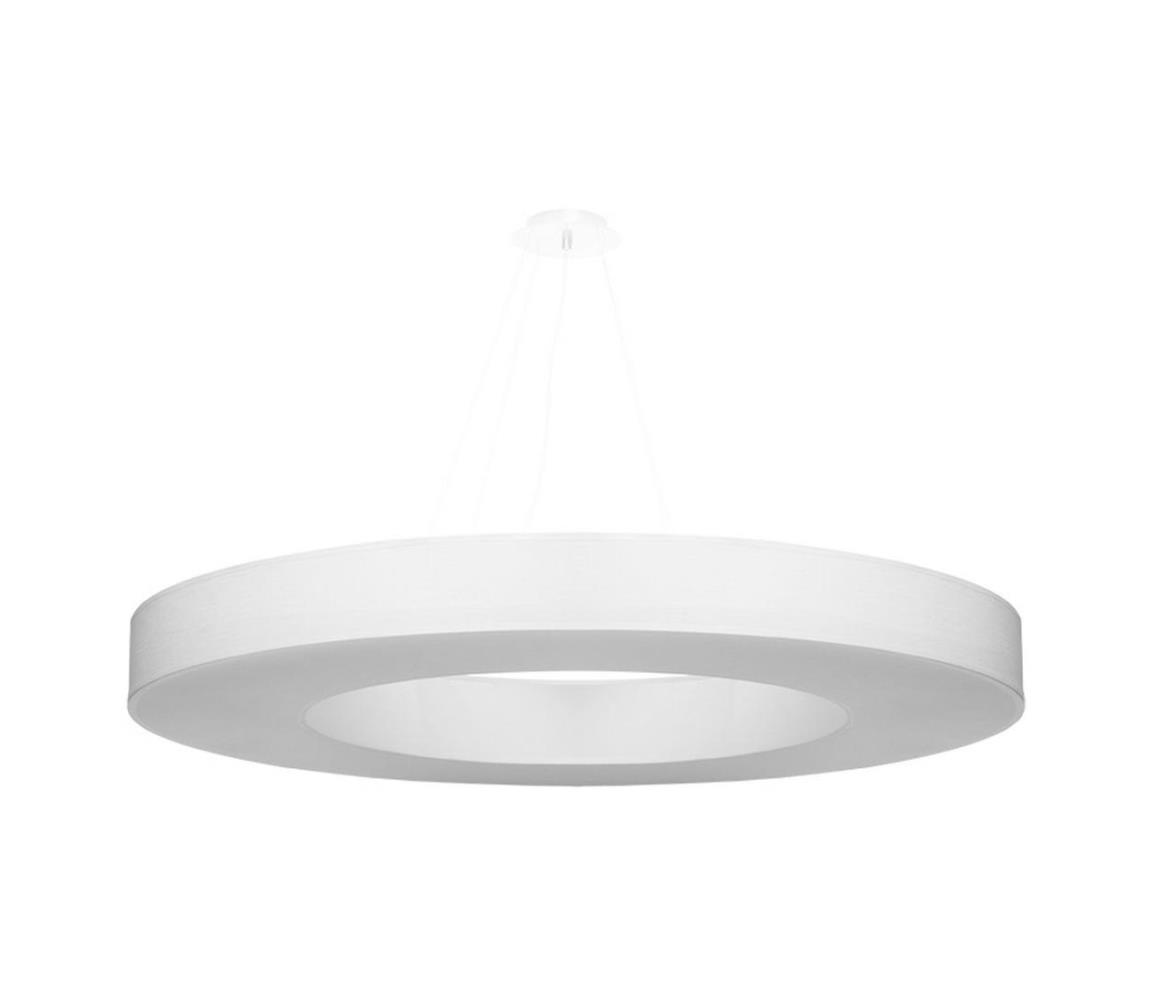 Lustră pe cablu SATURNO SLIM 8xE27/60W/230V d. 90 cm albă  SL.0797