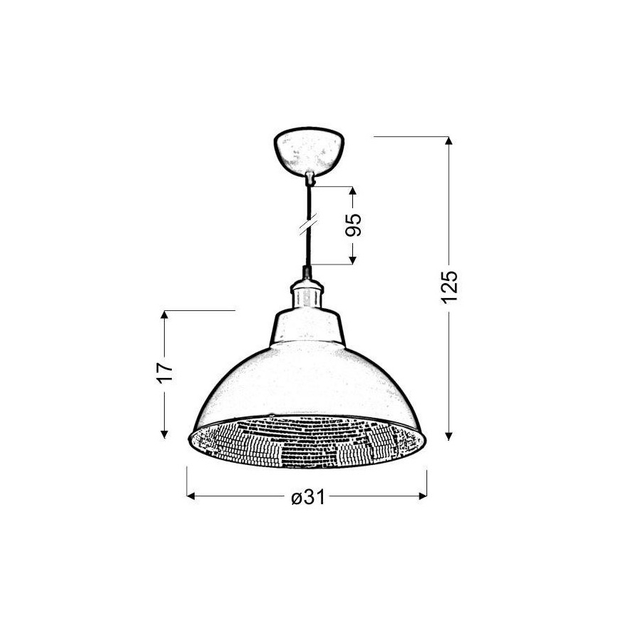 Lustră pe cablu SCRIMI 1xE27/60W/230V