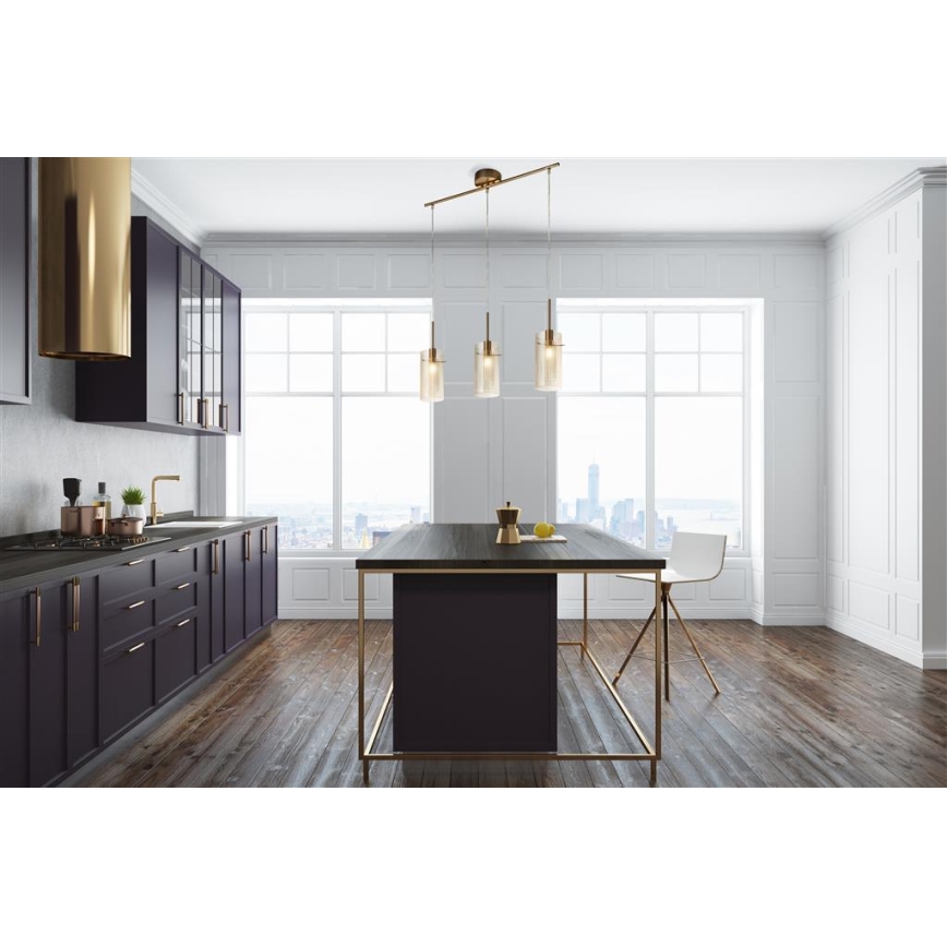 Lustră pe cablu Searchlight DUO 3xE14/60W/230V alamă