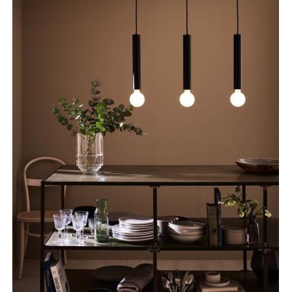 Lustră pe cablu SENCILLO 3xE27/40W/230V neagră Markslöjd 108262