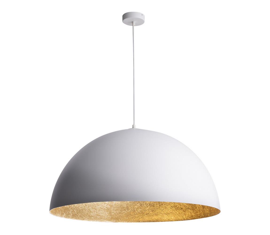 Lustră pe cablu SFERA 1xE27/60W/230V d. 35 cm albă/aurie