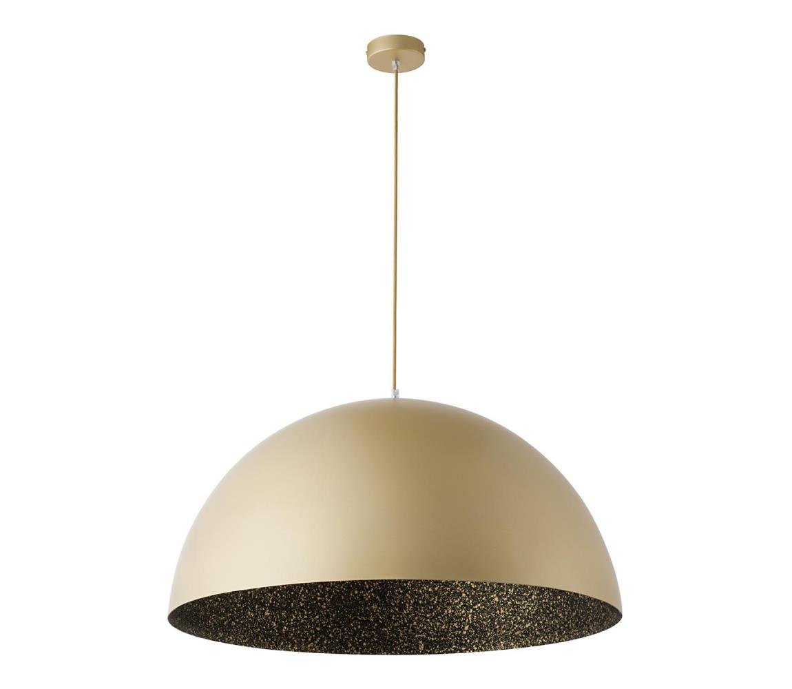 Lustră pe cablu SFERA 1xE27/60W/230V d. 50 cm aurie/neagră