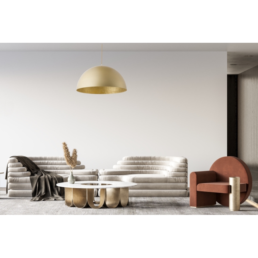 Lustră pe cablu SFERA 1xE27/60W/230V d. 50 cm auriu