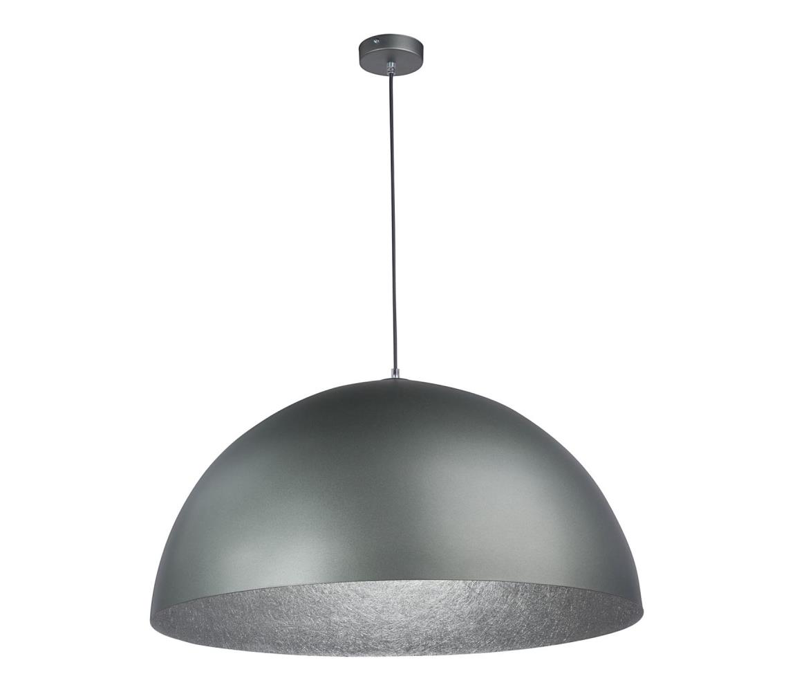 Lustră pe cablu SFERA 1xE27/60W/230V d. 50 cm gri/argintie