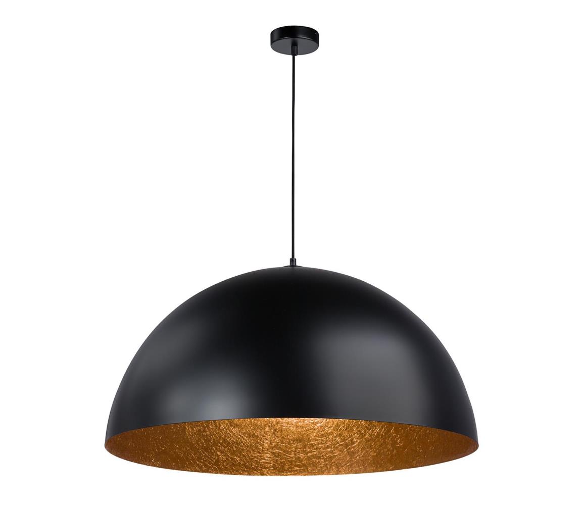 Lustră pe cablu SFERA 1xE27/60W/230V d. 50 cm neagră/cupru