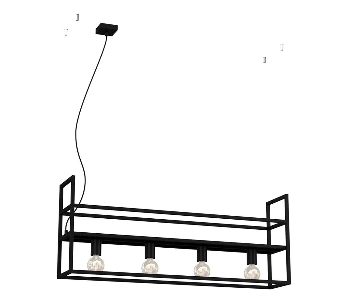 Lustră pe cablu SHELF 4xE27/60W/230V