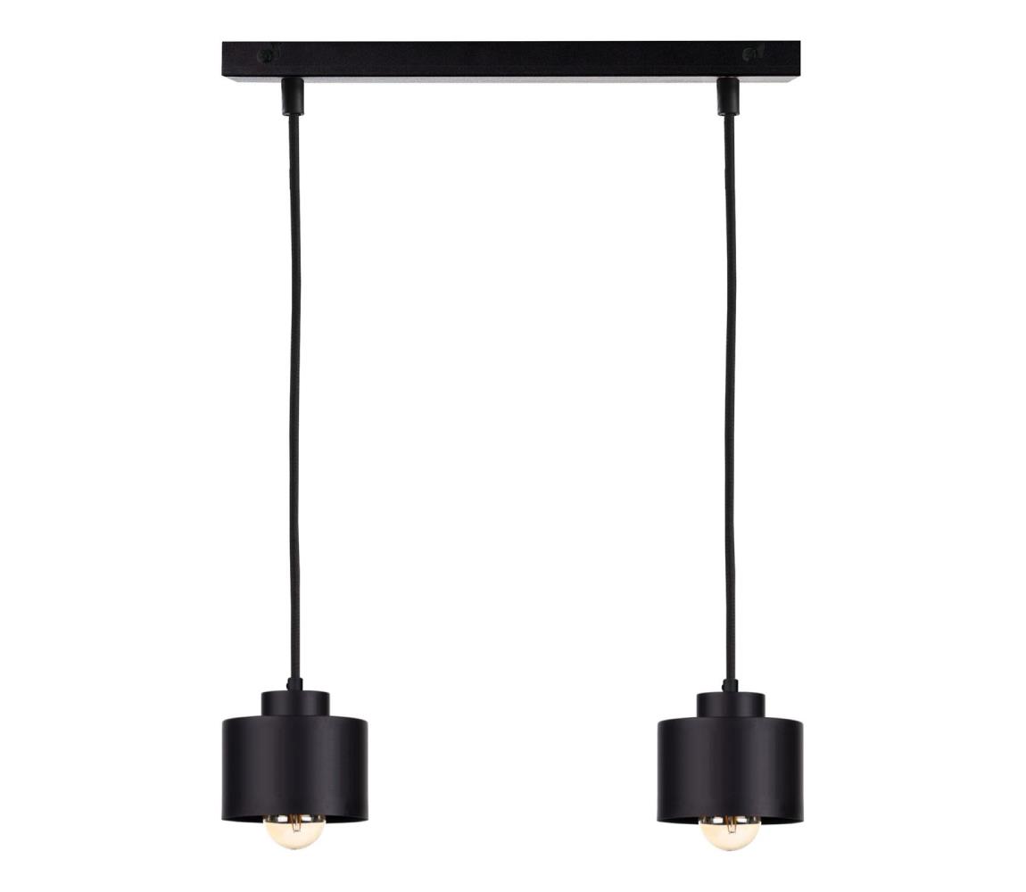 Lustră pe cablu SIMPLY BLACK 2xE27/60W/230V
