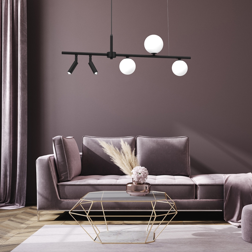 Lustră pe cablu SIRIO 5xG9/25W/230V neagră