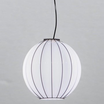 Lustră pe cablu SIRU SFERA 1xE27/60W/230V d. 32 cm negru/alb sticlă venețiană