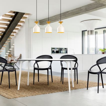 Lustră pe cablu SIVANI 3xE27/40W/230V alb/cupru