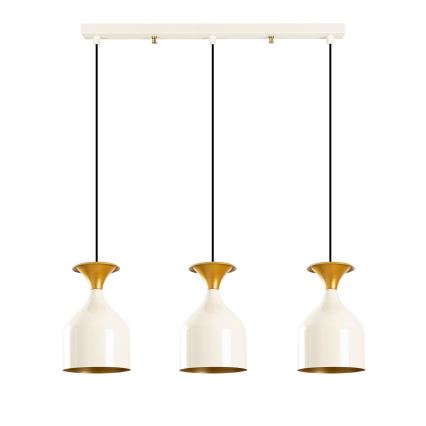 Lustră pe cablu SIVANI 3xE27/40W/230V alb/cupru