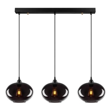Lustră pe cablu SMOKED 3xE27/40W/230V