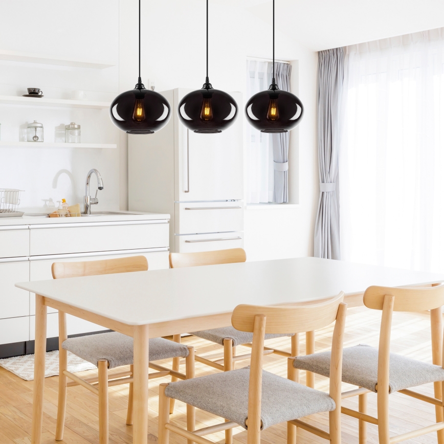 Lustră pe cablu SMOKED 3xE27/40W/230V