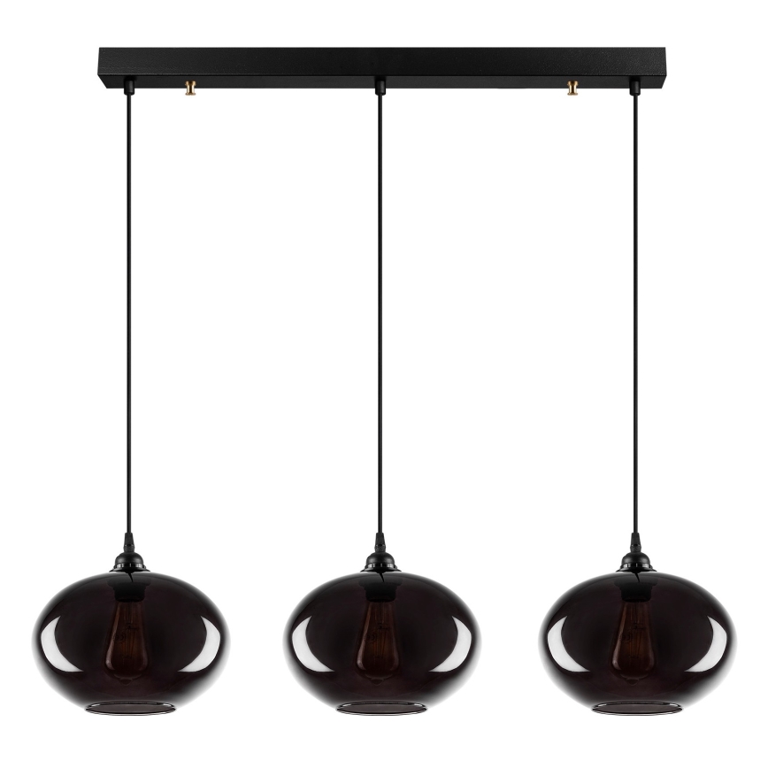 Lustră pe cablu SMOKED 3xE27/40W/230V