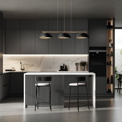 Lustră pe cablu SOLAR 3xE27/60W/230V auriu