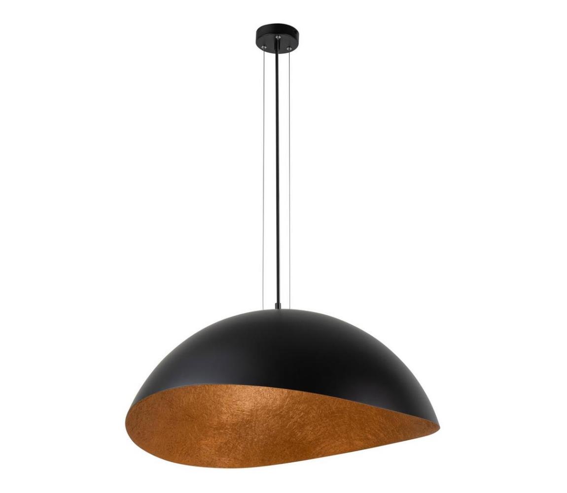 Lustră pe cablu SOLARIS 1xE27/60W/230V negru/cupru