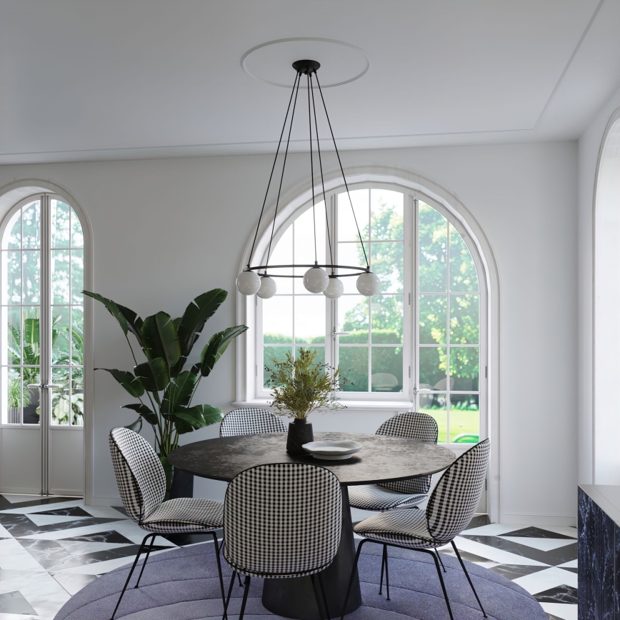 Lustră pe cablu YOLI 5xG9/8W/230V negru