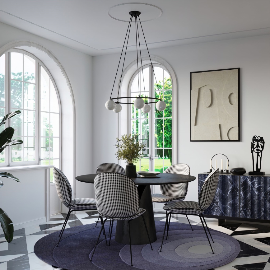 Lustră pe cablu YOLI 5xG9/8W/230V negru