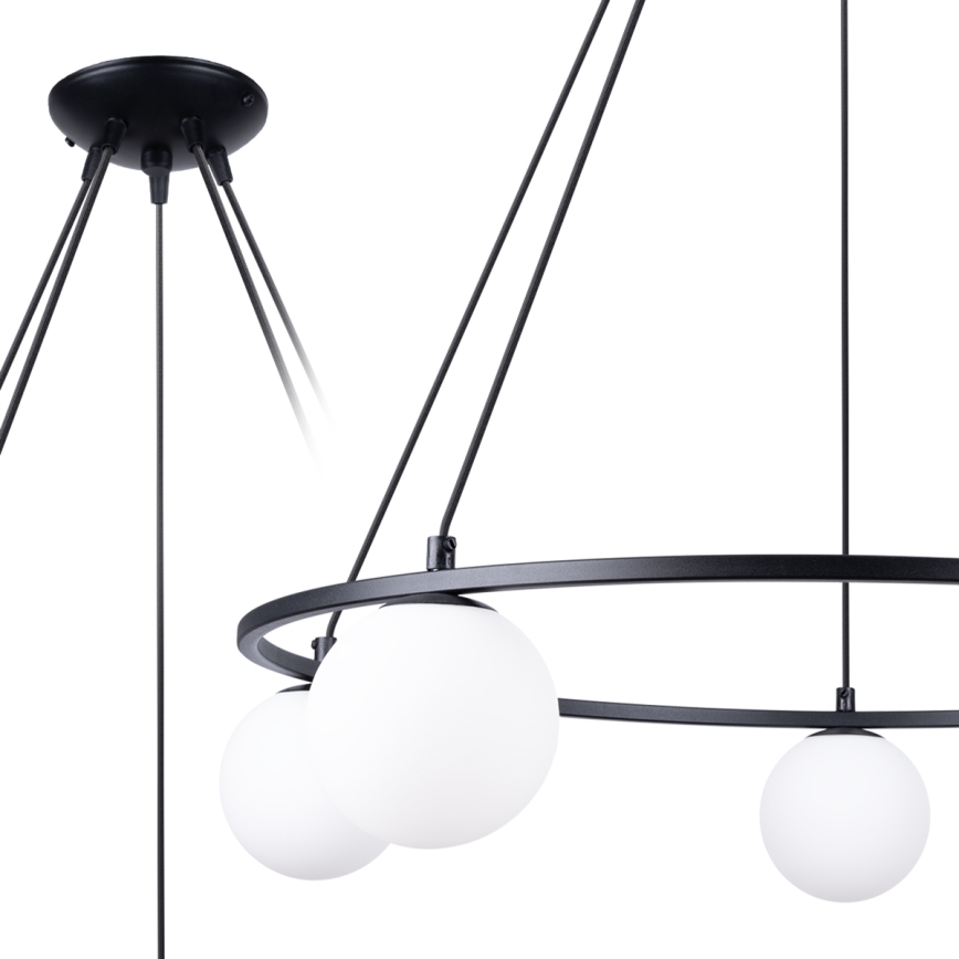 Lustră pe cablu YOLI 5xG9/8W/230V negru