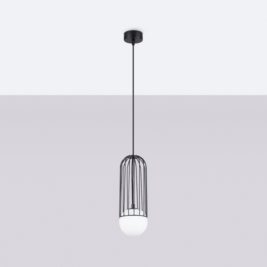 Lustră pe cablu BRINA 1xG9/8W/230V negru