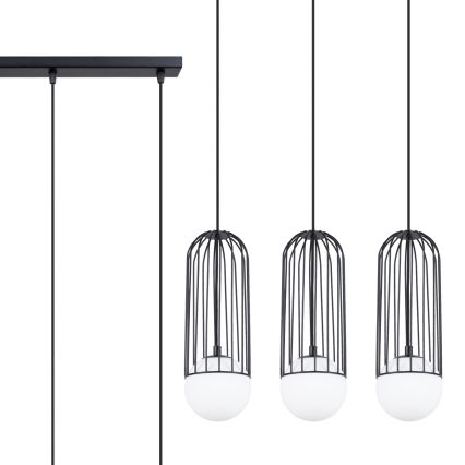 Lustră pe cablu BRINA 3xG9/8W/230V negru