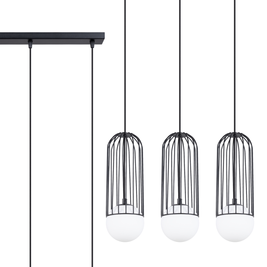 Lustră pe cablu BRINA 3xG9/8W/230V negru