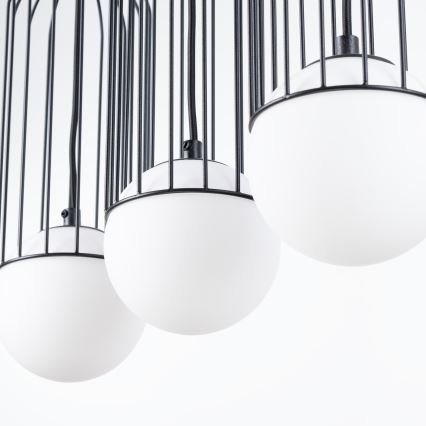 Lustră pe cablu BRINA 3xG9/8W/230V negru