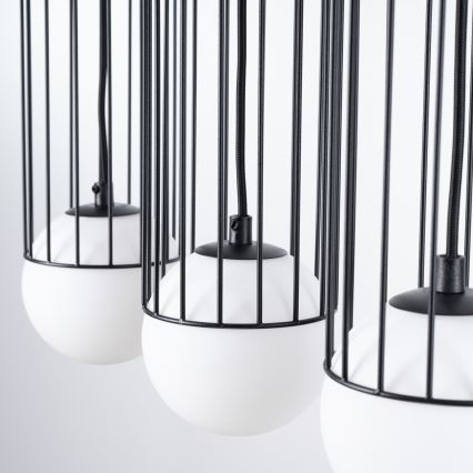 Lustră pe cablu BRINA 3xG9/8W/230V negru