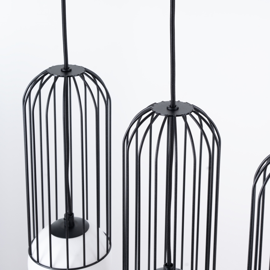 Lustră pe cablu BRINA 3xG9/8W/230V negru