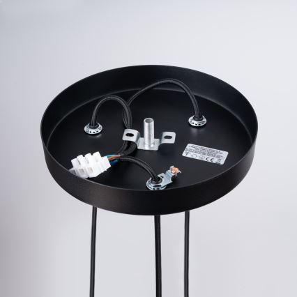 Lustră pe cablu ARCHE 3xG9/8W/230V negru