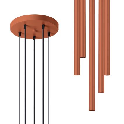 Lustră pe cablu PASTELO 5xG9/8W/230V roșu