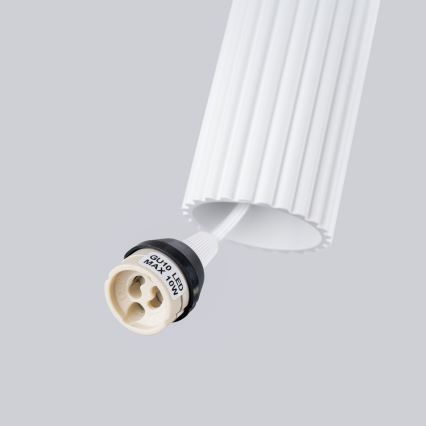 Lustră pe cablu KARBON 2xGU10/10W/230V alb