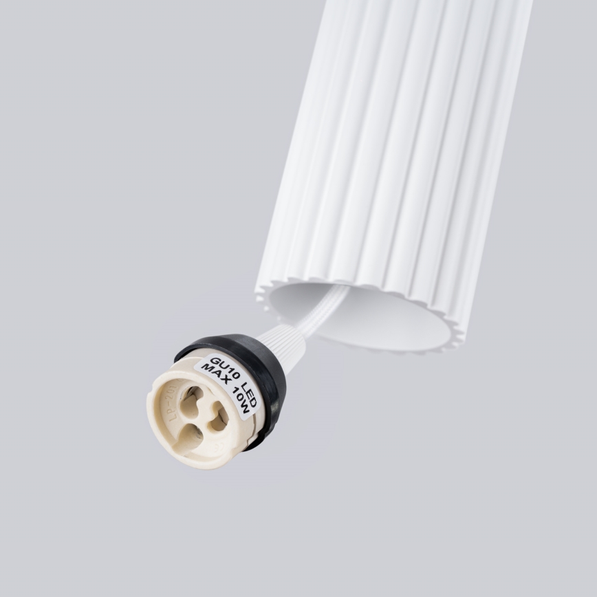 Lustră pe cablu KARBON 2xGU10/10W/230V alb