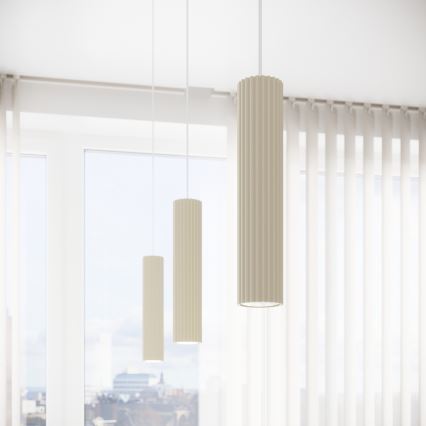 Lustră pe cablu KARBON 3xGU10/10W/230V crem