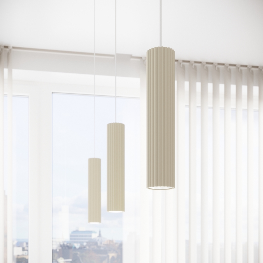 Lustră pe cablu KARBON 3xGU10/10W/230V crem