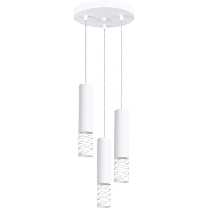 Lustră pe cablu LAMI 3xGU10/10W/230V alb