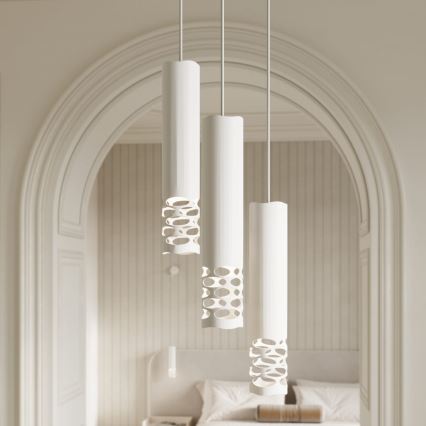 Lustră pe cablu LIRO 3xGU10/10W/230V alb