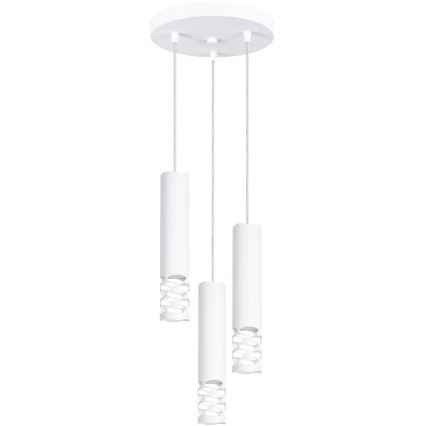 Lustră pe cablu LIRO 3xGU10/10W/230V alb