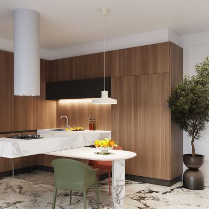 Lustră pe cablu BILO 1xE27/15W/230V d. 35 cm crem