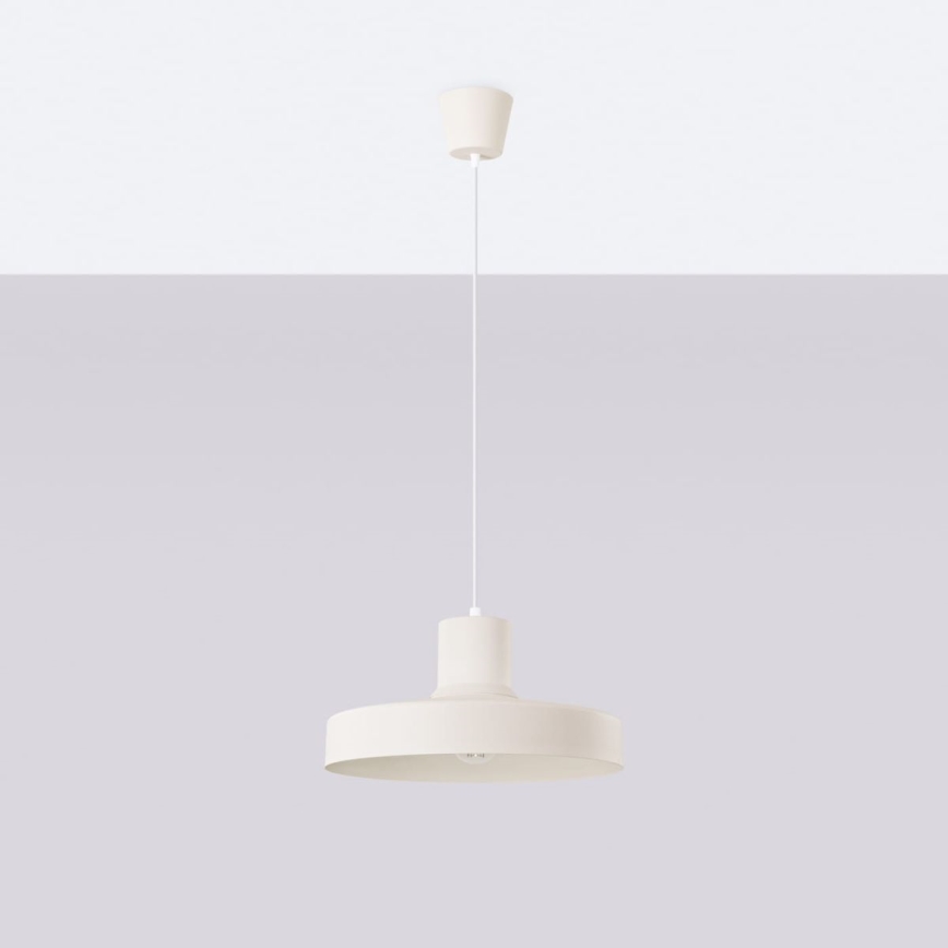 Lustră pe cablu BILO 1xE27/15W/230V d. 35 cm crem