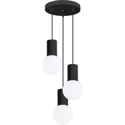 Lustră pe cablu HALO 3xG9/8W/230V d. 25 cm negru