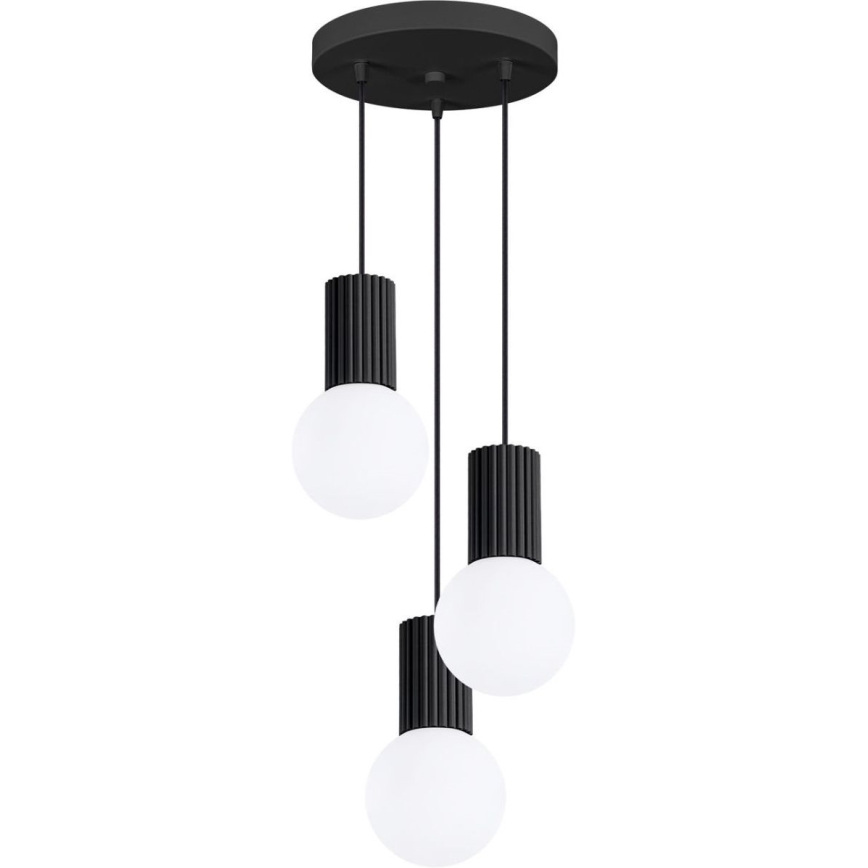 Lustră pe cablu HALO 3xG9/8W/230V d. 25 cm negru