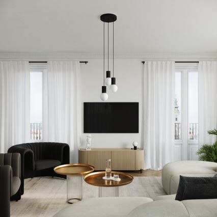 Lustră pe cablu HALO 3xG9/8W/230V d. 25 cm negru