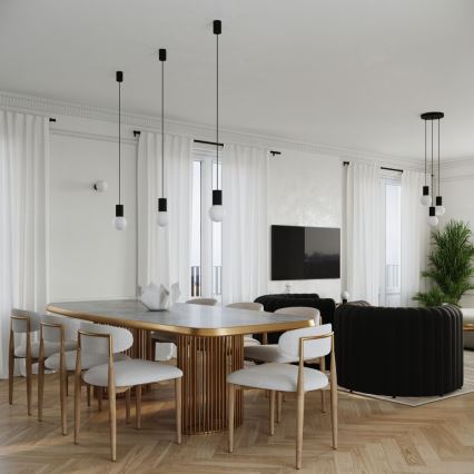 Lustră pe cablu HALO 3xG9/8W/230V d. 25 cm negru